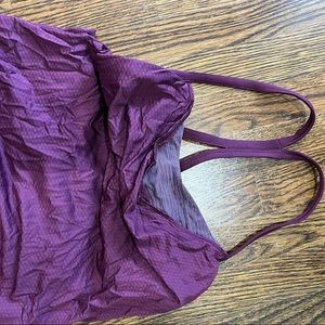 Lululemon purple athletic shirt, open back size 6